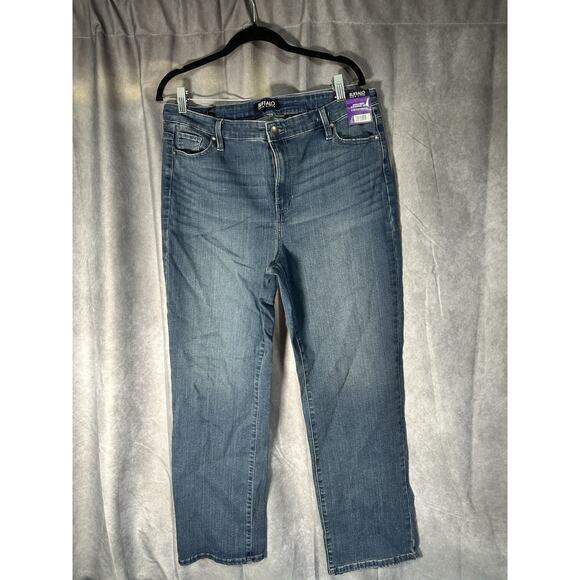 Buffalo David Bitton High-Rise Straight Leg Strech Denim Jeans Size 14/34 NEW - Picture 1 of 4